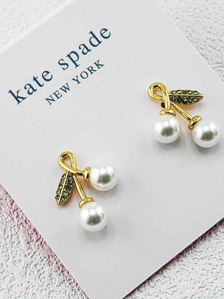 Kate Spade Pearl Cherry Stud Earrings